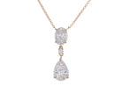 3ct. t.w. Diamond 3-Stone Drop Pendant in 14K Yellow Gold