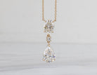 3ct. t.w. Diamond 3-Stone Drop Pendant in 14K Yellow Gold
