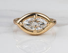1 1/2ct. Marquise Cut Newborn Lab Created Diamond East-West Engagement Ring in 14K Yellow Gold