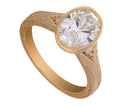 2 1/4ct. t.w. Oval Cut Newborn Lab Created Bezel Diamond Engagement Ring in 14K Yellow Gold