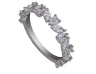 1ct. t.w. Marquise and Pear Cut Newborn Lab Created Diamond Anniversary Ring in 14K White Gold
