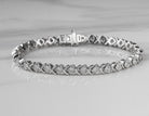 1ct. t.w. Newborn Lab Created Infinity Link Bracelet in Sterling Silver