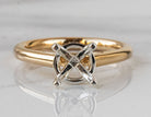 2.25mm Cathedral Solitaire Engagement Ring in 18K Yellow Gold