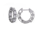 2ct. t.w. Newborn Lab Created Diamond Inside/Out Hoop Earrings in 14K White Gold