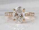 3 2/5ct. t.w. Oval Cut Newborn Lab Created Diamond Engagement Ring in 14K Yellow Gold