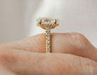 3 2/5ct. t.w. Oval Cut Newborn Lab Created Diamond Engagement Ring in 14K Yellow Gold