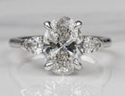 3 1/2ct. t.w. Oval Cut Newborn Lab Created Diamond Engagement Ring in 14K White Gold