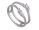 1/5ct. t.w. Marquise Cut Diamond Wedding Guard Ring in 14K White Gold