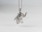 .01ct. t.w. Black Diamond Origami Elephant Pendant in Sterling Silver