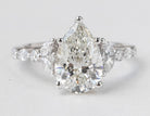 3 1/2ct. t.w. Pear Cut Newborn Lab Created Diamond Engagement Ring in 14K White Gold