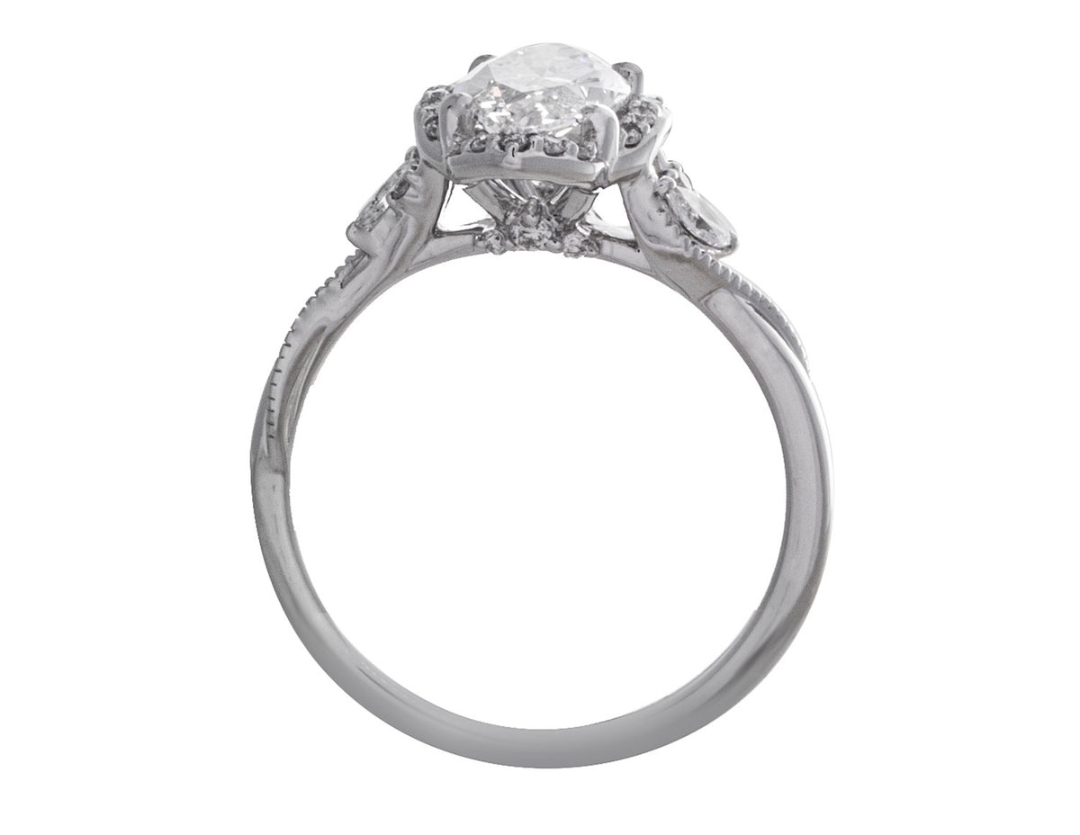 1 3/4ct. t.w. Marquise Cut Newborn Lab Created Diamond Engagement Ring in 14K White Gold