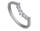 1/4ct. t.w. Diamond Curved Anniversary Ring in 14K White Gold