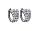 2ct. t.w. Round Newborn Lab Created Diamond Hoop Earrings in 14K White Gold