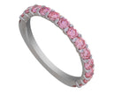 1ct. t.w. Pink Newborn Lab-Created Diamond Anniversary Ring in 14K White Gold
