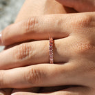 1ct. t.w. Pink Newborn Lab-Created Diamond Anniversary Ring in 14K Rose Gold
