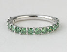 1ct. t.w. Green Newborn Lab-Created Diamond Anniversary Ring in 14K White Gold