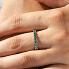 1ct. t.w. Green Newborn Lab-Created Diamond Anniversary Ring in 14K White Gold