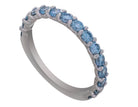 1ct. t.w. Blue Newborn Lab-Created Diamond Anniversary Ring in 14K White Gold