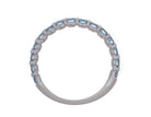 1ct. t.w. Blue Newborn Lab-Created Diamond Anniversary Ring in 14K White Gold