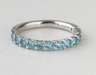 1ct. t.w. Blue Newborn Lab-Created Diamond Anniversary Ring in 14K White Gold