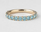 1ct. t.w. Blue Newborn Lab-Created Diamond Anniversary Ring in 14K Yellow Gold