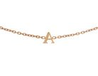 7" Block Letter B Initial Bracelet in Gold Ion-Plated Stainless Steel