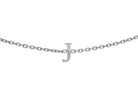 Block Letter J Initial Bracelet in Stainless Steel