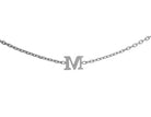 7" Block Letter M Initial Bracelet in Stainless Steel
