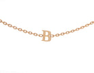 7" Block Letter B Initial Bracelet in Gold Ion-Plated Stainless Steel