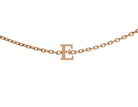 7" Block Letter E Initial Bracelet in Gold Ion-Plated Stainless Steel