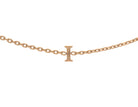 7" Block Letter I Initial Bracelet in Gold Ion-Plated Stainless Steel