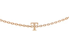 7" Block Letter T Initial Bracelet in Gold Ion-Plated Stainless Steel