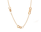 Twisted Oval Station Necklace Chain in 10K Yellow Gold