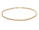 7.5" Diamond Cut Solid Rope Chain Bracelet in 10K Yellow Gold
