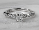 7/8ct. t.w. Cushion Cut Diamond Engagement Ring in 14K White Gold