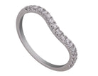 1/4ct. t.w. Chevron Diamond Anniversary Ring in 14K White Gold
