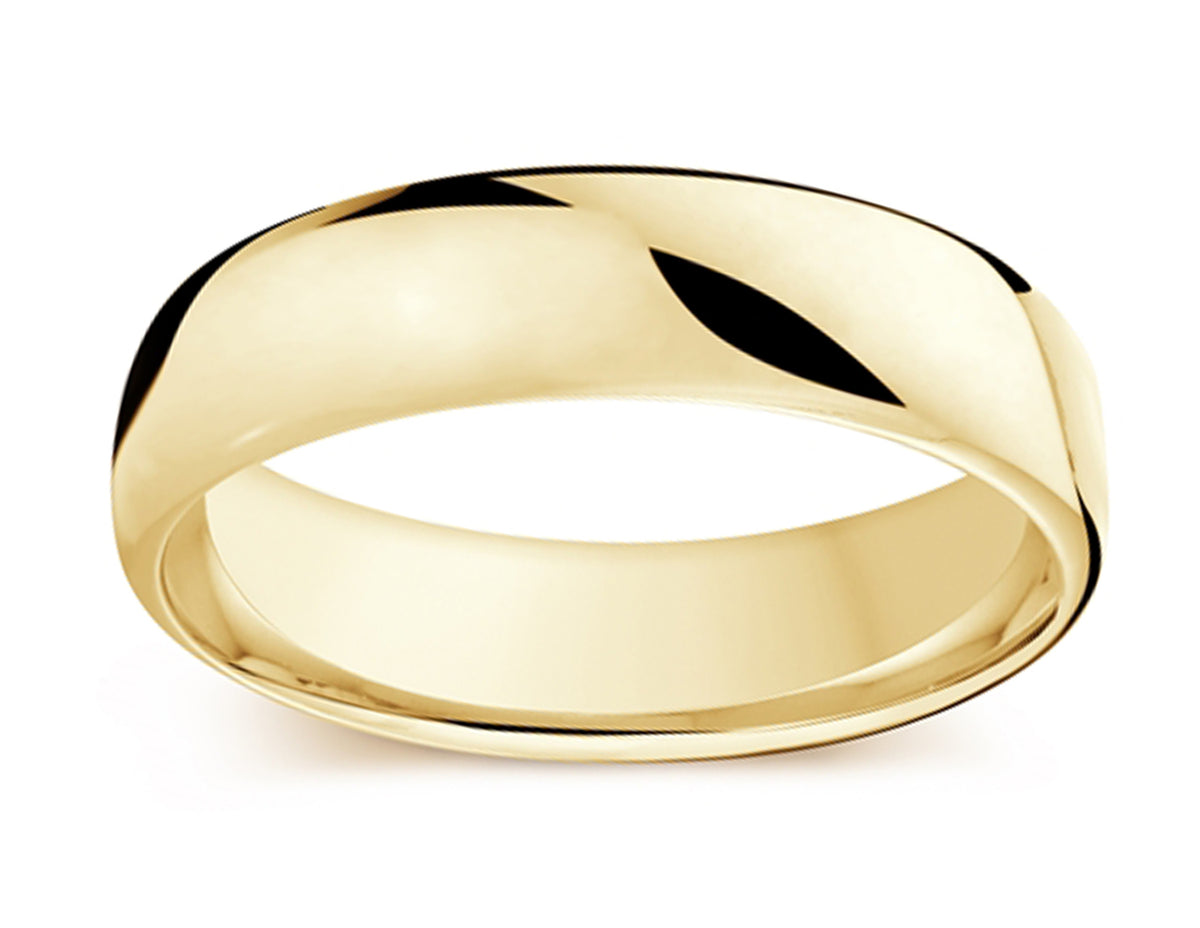 6.5mm Euro Wedding Ring in 14K Yellow Gold