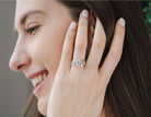 1/2ct. t.w. Marquise and Round Diamond Anniversary Ring in 14K White Gold
