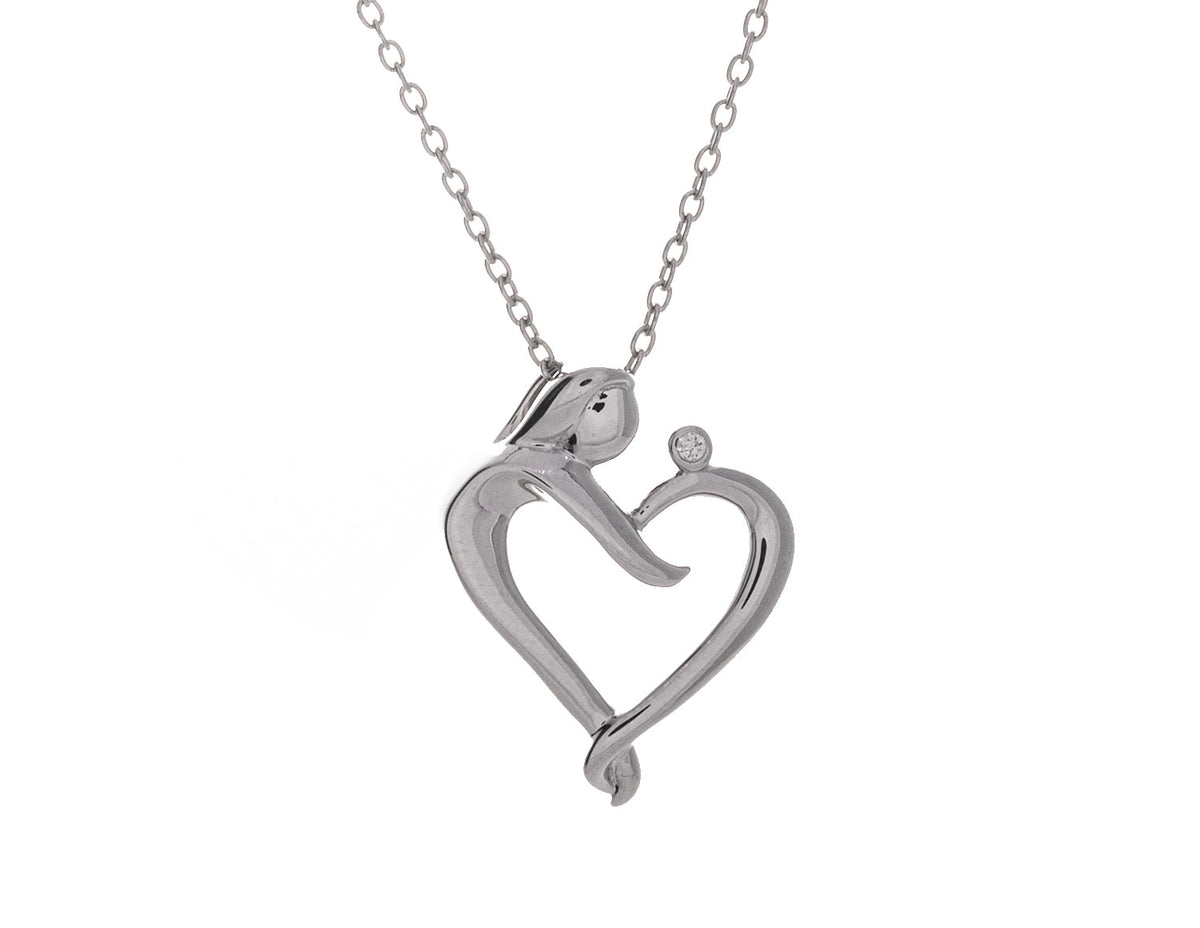 .01ct. Diamond Pendant in Sterling Silver