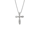.01ct. Diamond Cross Pendant in Sterling Silver