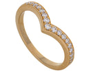 1/4ct. t.w. Chevron Diamond Anniversary Ring in 14K Yellow Gold