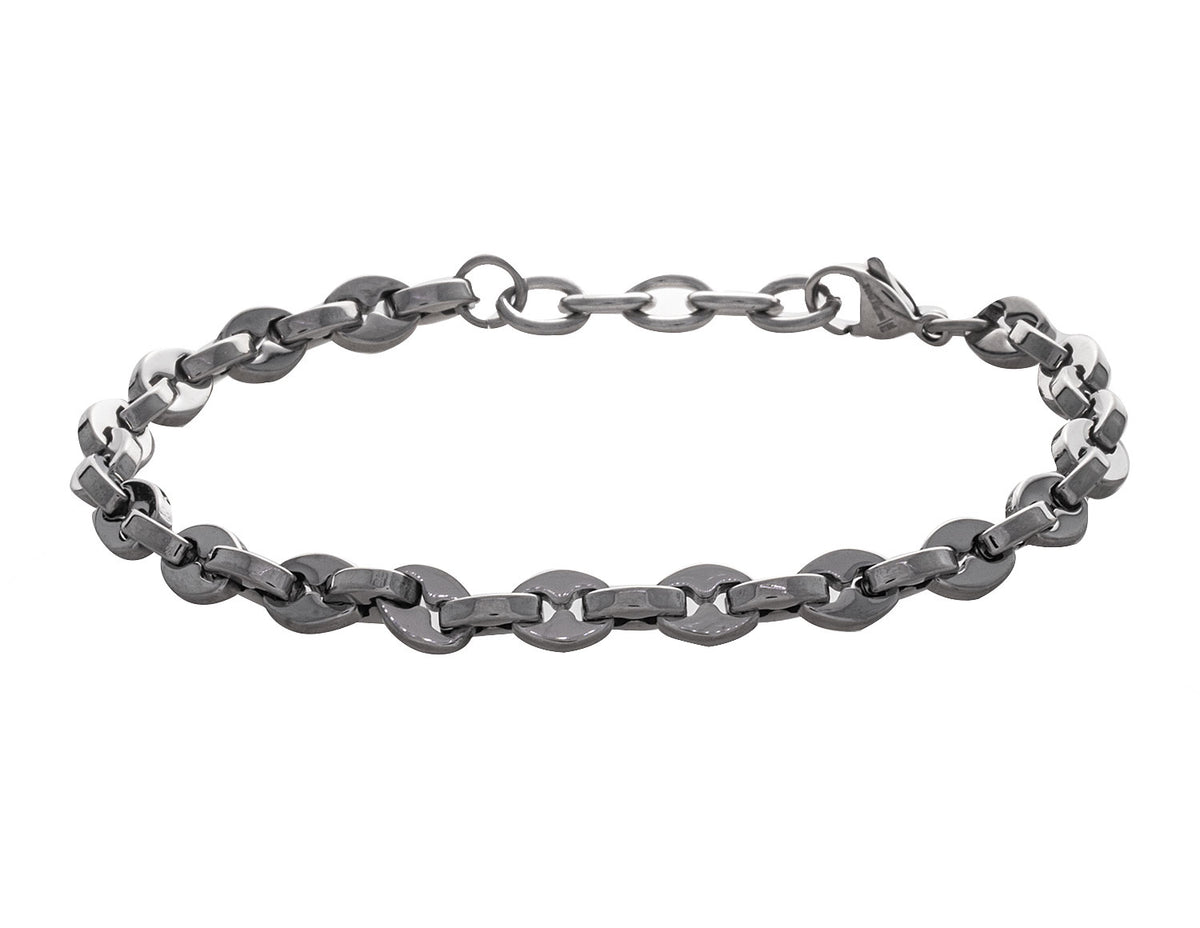 7.5" Bean Link Bracelet in Stainless Steel