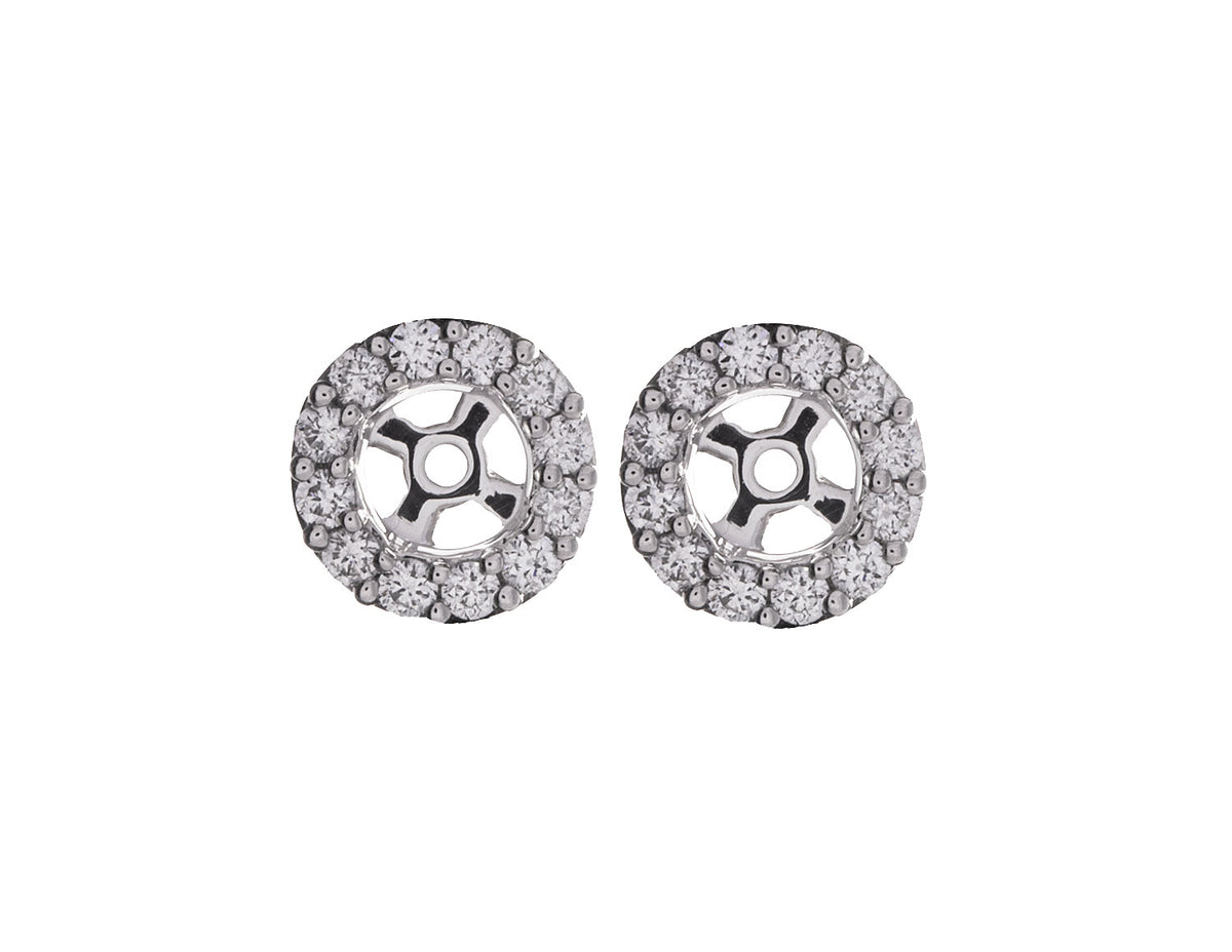 2/5ct. t.w. Diamond Halo Earring Jackets in 14K White Gold