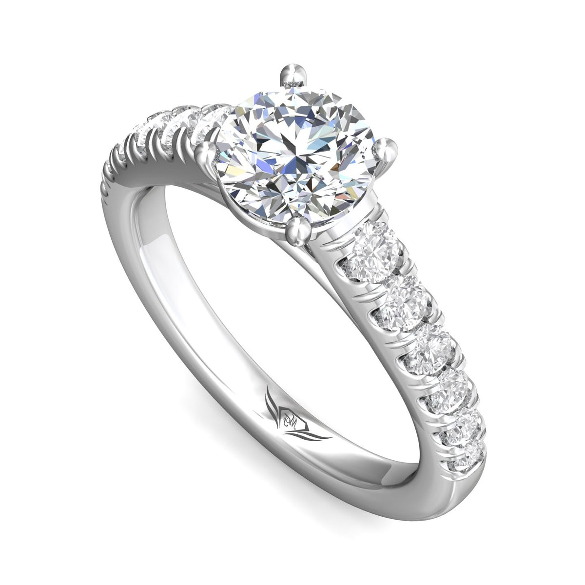 1/2ct. t.w. Round Cut Diamond Engagement Ring in 14K White Gold