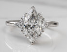 1/3ct. t.w. Marquise Cut Newborn Lab Created Diamond Engagement Ring in 14K White Gold