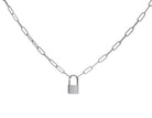 Lock Link Necklace in Sterling Silver
