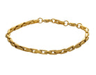 Stainless Steel/Gold-IP Polished Flat Oval Link Chain Bracelet