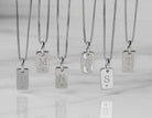 .01ct. Laser Initial "S" Pendant in Sterling Silver