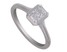 3/4ct. Radiant Cut Newborn Lab Created Bezel Solitaire Engagement Ring in 14K White Gold