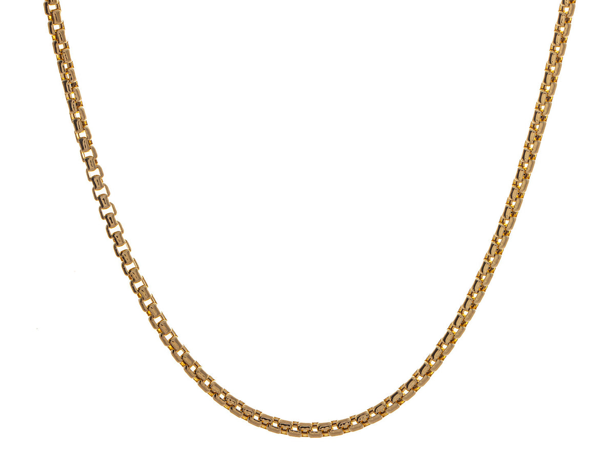 20" Rounded Box Chain in 14K Yellow Gold